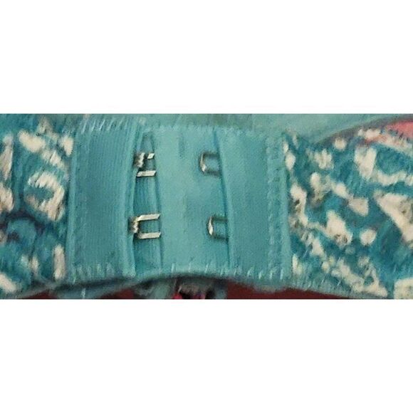 Hers By Herman Womens Blue Padded Adjustable Strap Push Up Bra Size 36C - Picture 4 of 7